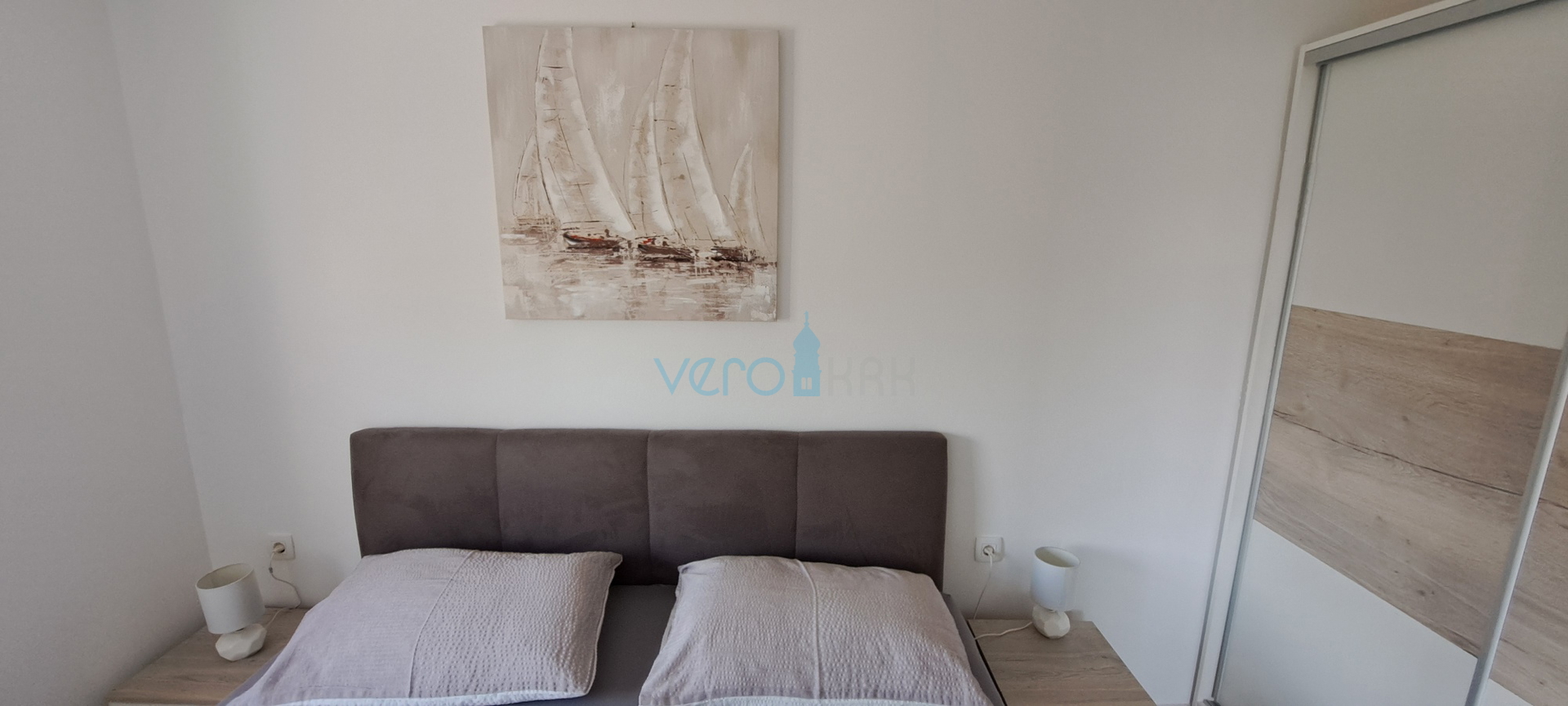 Uvlala Soline, otok Krk, dvosoban stan 62 m2, pogled na more, prodaja