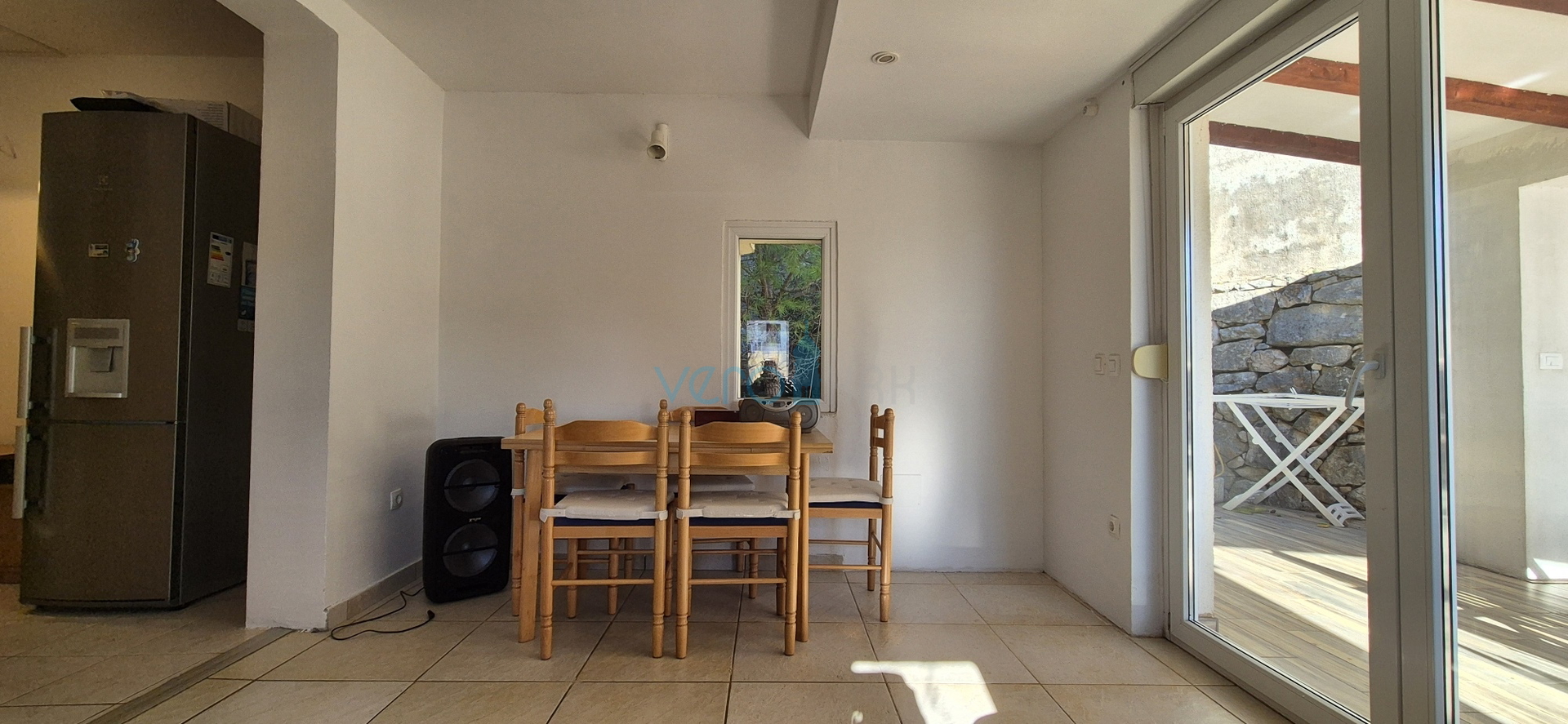 City of Krk, island of Krk, three-room apartment on the ground floor, garden, terrace, for sale