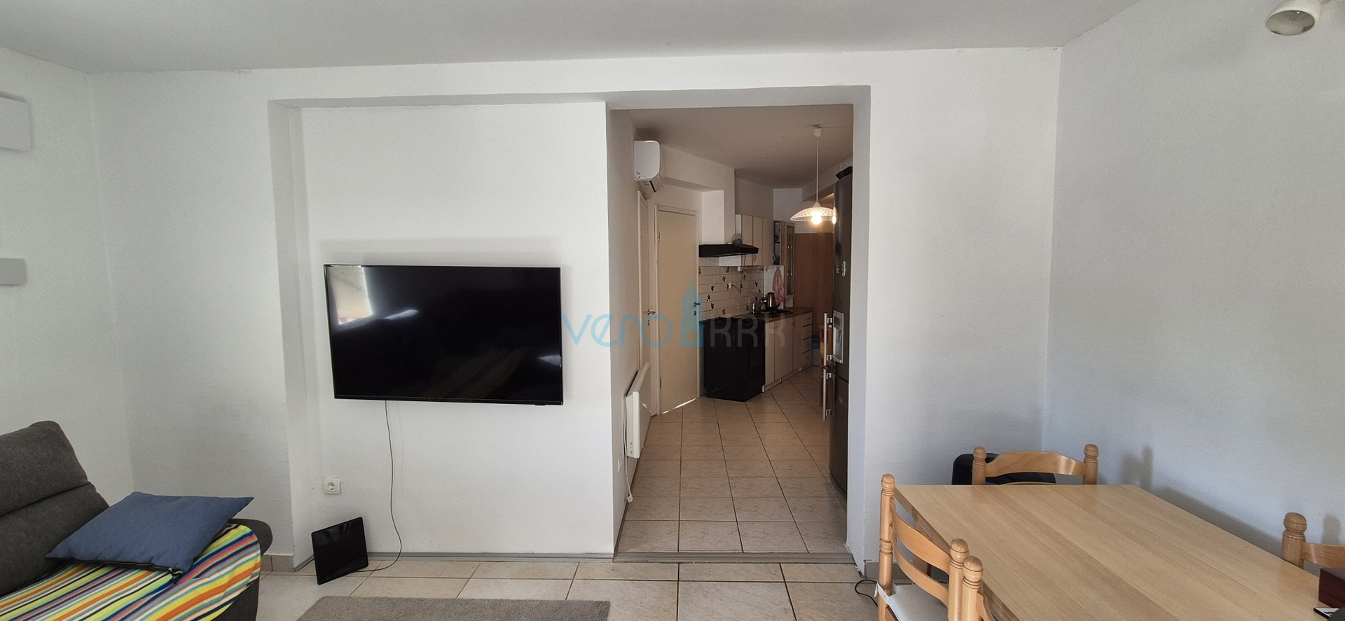 City of Krk, island of Krk, three-room apartment on the ground floor, garden, terrace, for sale