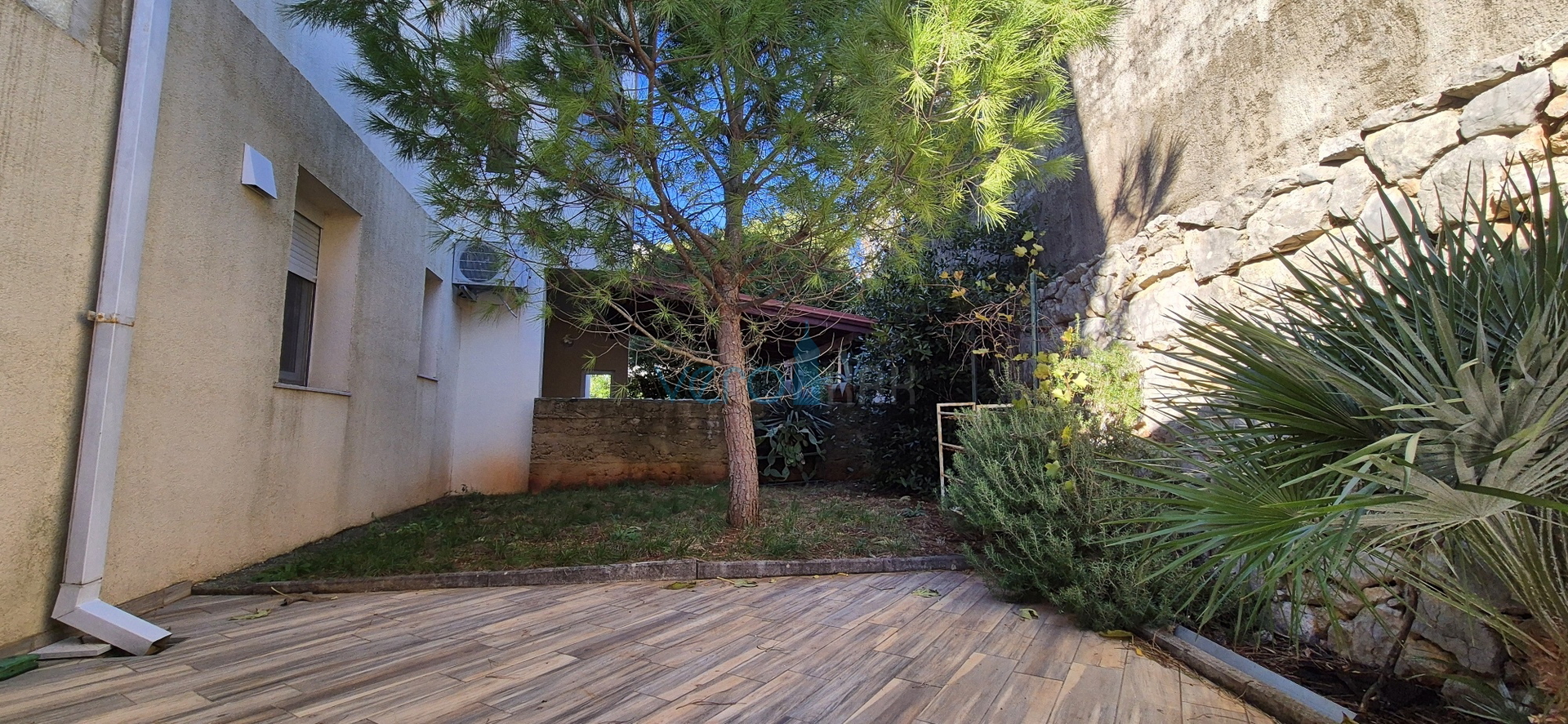 City of Krk, island of Krk, three-room apartment on the ground floor, garden, terrace, for sale