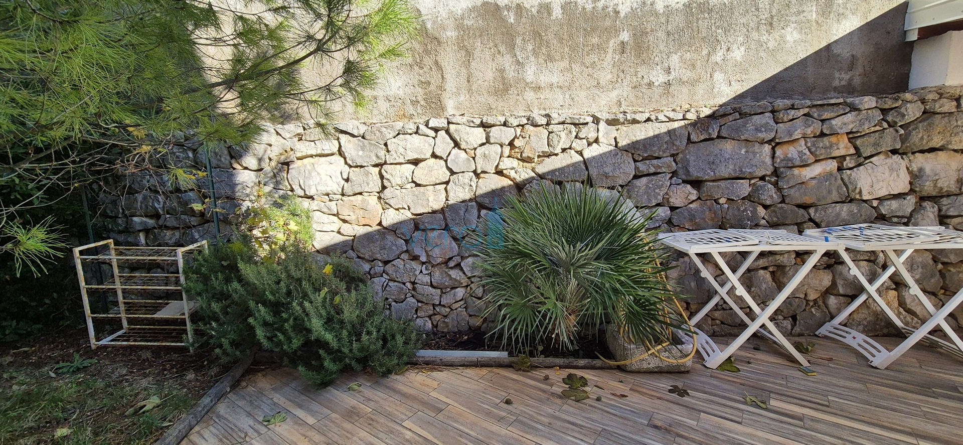 City of Krk, island of Krk, three-room apartment on the ground floor, garden, terrace, for sale