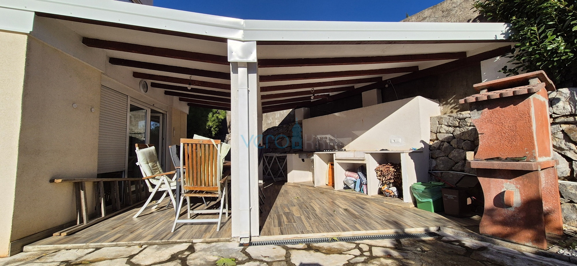 City of Krk, island of Krk, three-room apartment on the ground floor, garden, terrace, for sale