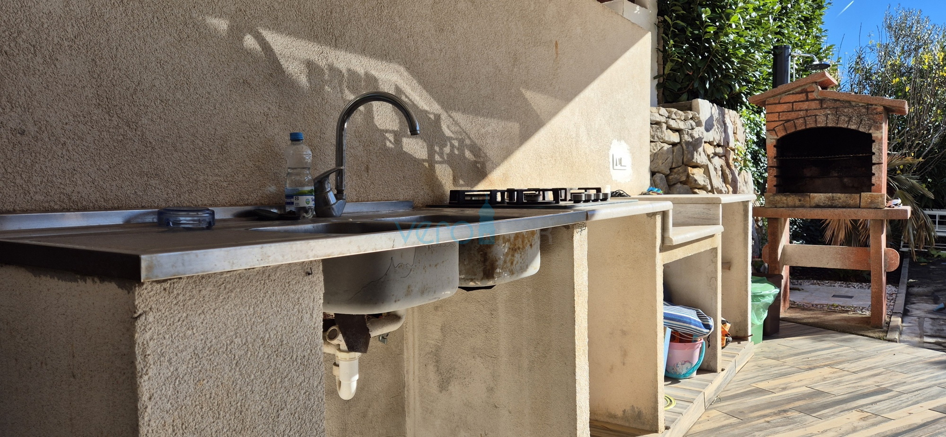 City of Krk, island of Krk, three-room apartment on the ground floor, garden, terrace, for sale