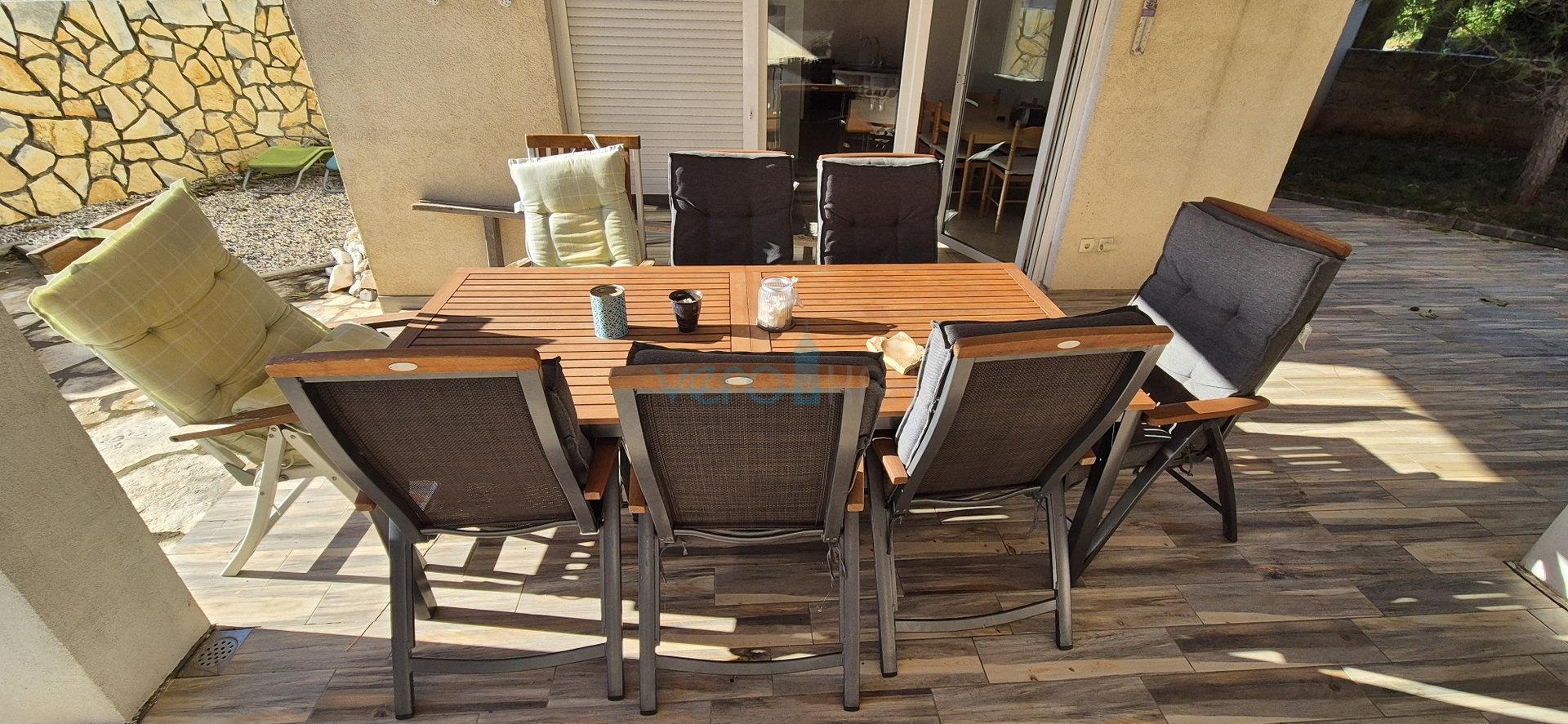 City of Krk, island of Krk, three-room apartment on the ground floor, garden, terrace, for sale