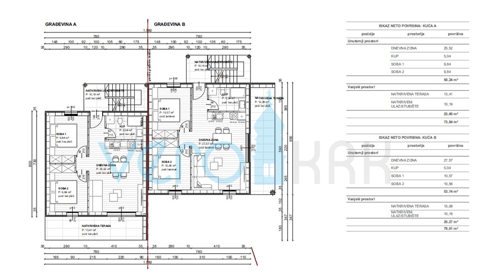 Uvala Soline, Čižići, 2-Zimmer-Wohnungen mit Terrassen in einem neuen Gebäude 320 m vom Strand entfernt, zu verkaufen