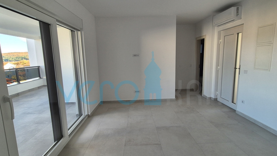 Soline Bay, island of Krk, new building, two-bedroom apartment on the first floor, terrace, view, for sale