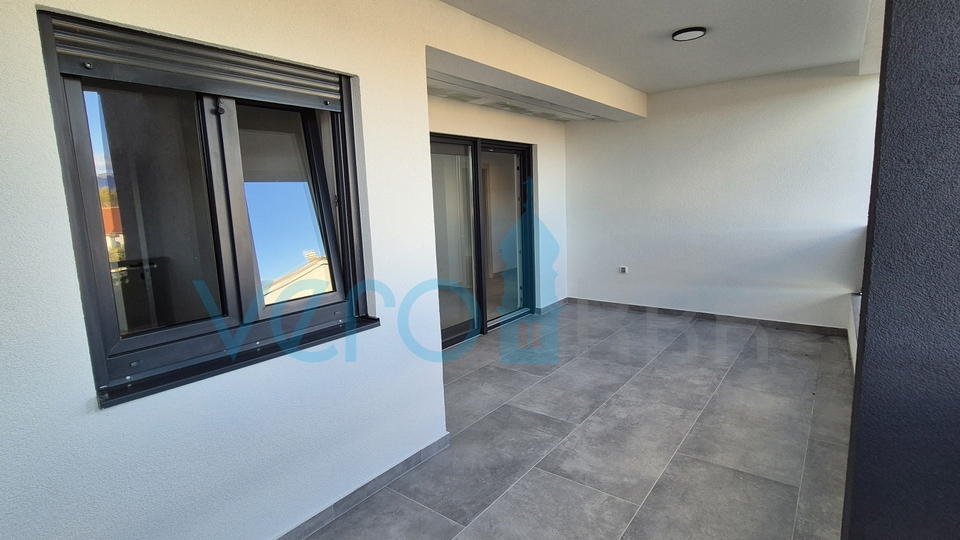 Soline Bay, island of Krk, new building, two-bedroom apartment on the first floor, terrace, view, for sale