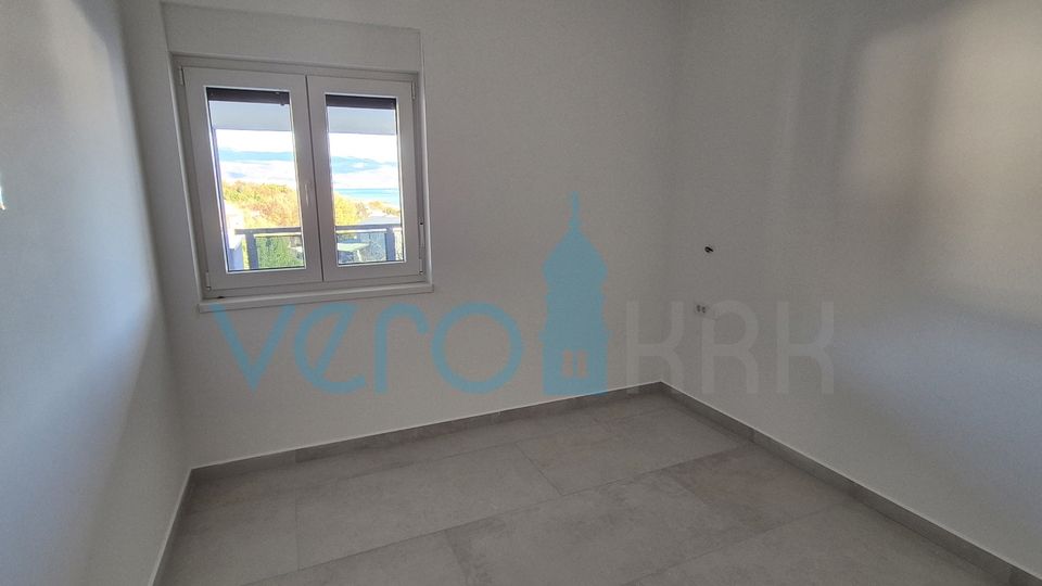 Soline Bay, island of Krk, new building, two-room apartment on the 2nd floor, terrace, view, for sale