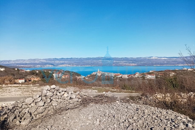 Vrbnik,otok Krk,građevinsko zemljište 3136 m2,pogled na more,prodaja