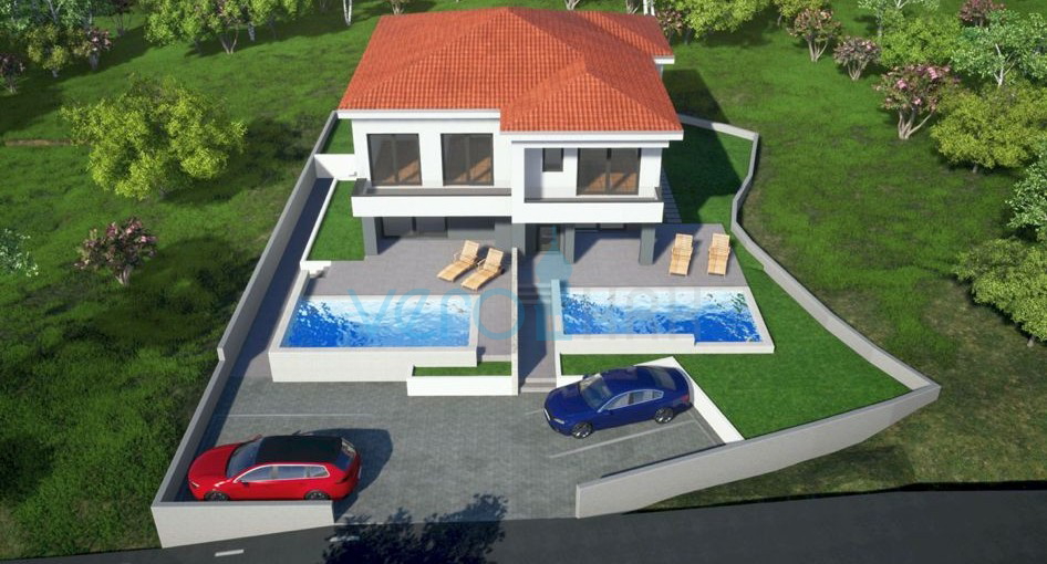 Malinska, Insel Krk, Neubau, Doppelhaushälfte, Pool, Verkauf