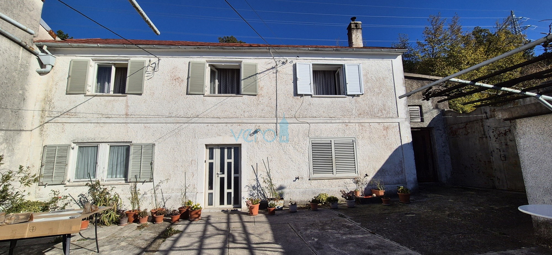 Bakar, Hreljin, dvojna kamena kuća, pogled na more, okućnica, prodaja