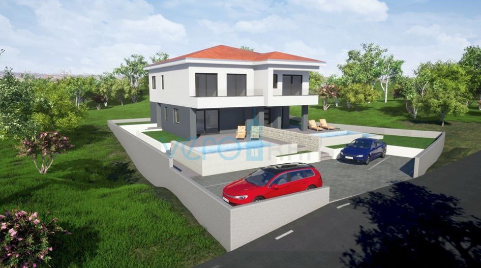 Malinska, otok Krk, novogradnja, dvojna kuća, bazen, prodaja