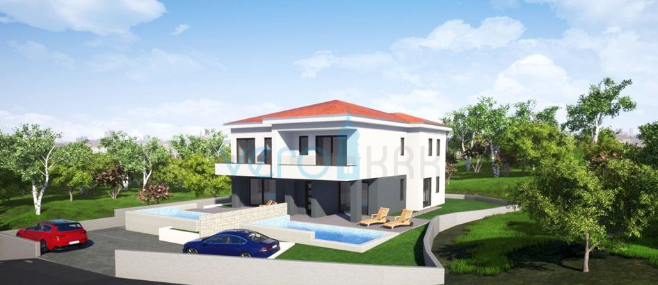 Malinska, Insel Krk, Neubau, Doppelhaushälfte, Pool, Verkauf