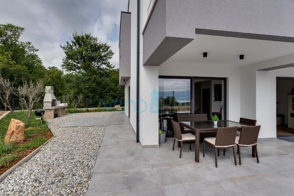 Vrbnik, surroundings, semi-detached house, newly built, view, swimming pool, for sale