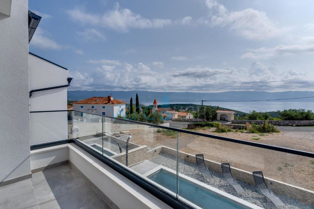 Vrbnik, surroundings, semi-detached house, newly built, view, swimming pool, for sale