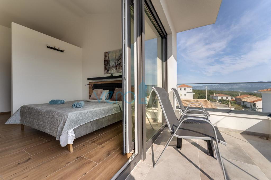 Vrbnik, surroundings, semi-detached house, newly built, view, swimming pool, for sale