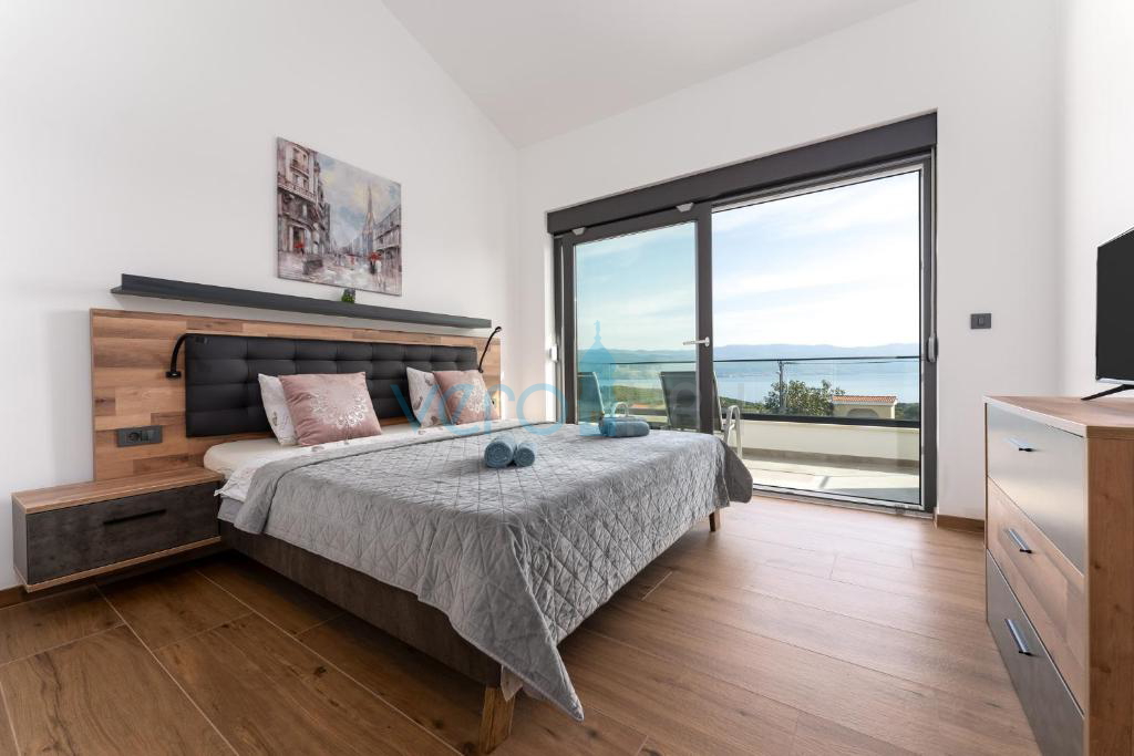 Vrbnik, surroundings, semi-detached house, newly built, view, swimming pool, for sale