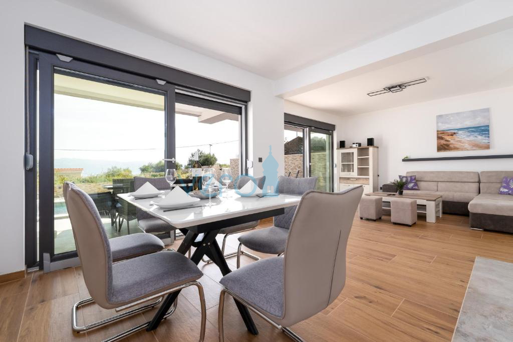 Vrbnik, surroundings, semi-detached house, newly built, view, swimming pool, for sale