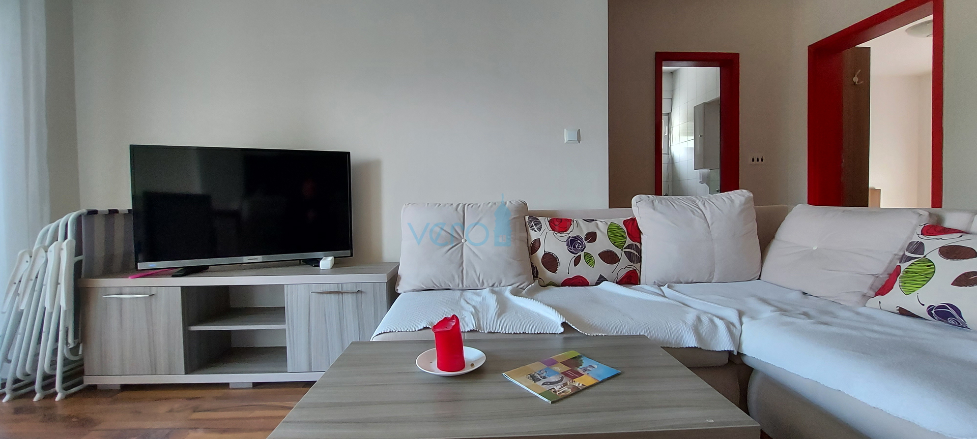 Uvala Soline, otok Krk, trosoban stan na katu sa pogledom na more na 200m