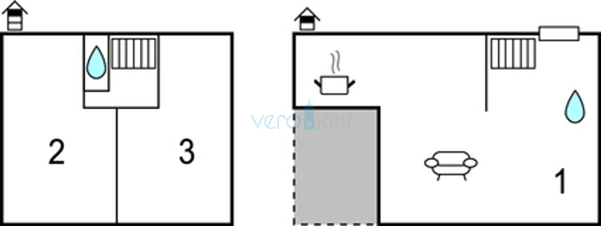 Čižići, Insel Krk, zweistöckige Wohnung 83 m2 mit Meerblick, Verkauf, Vermietung
