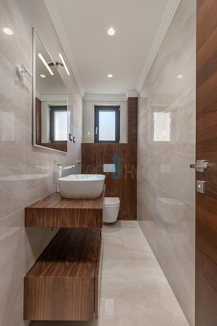 Malinska, luxury apartment with pool, view, garden, 80m to the sea, for sale