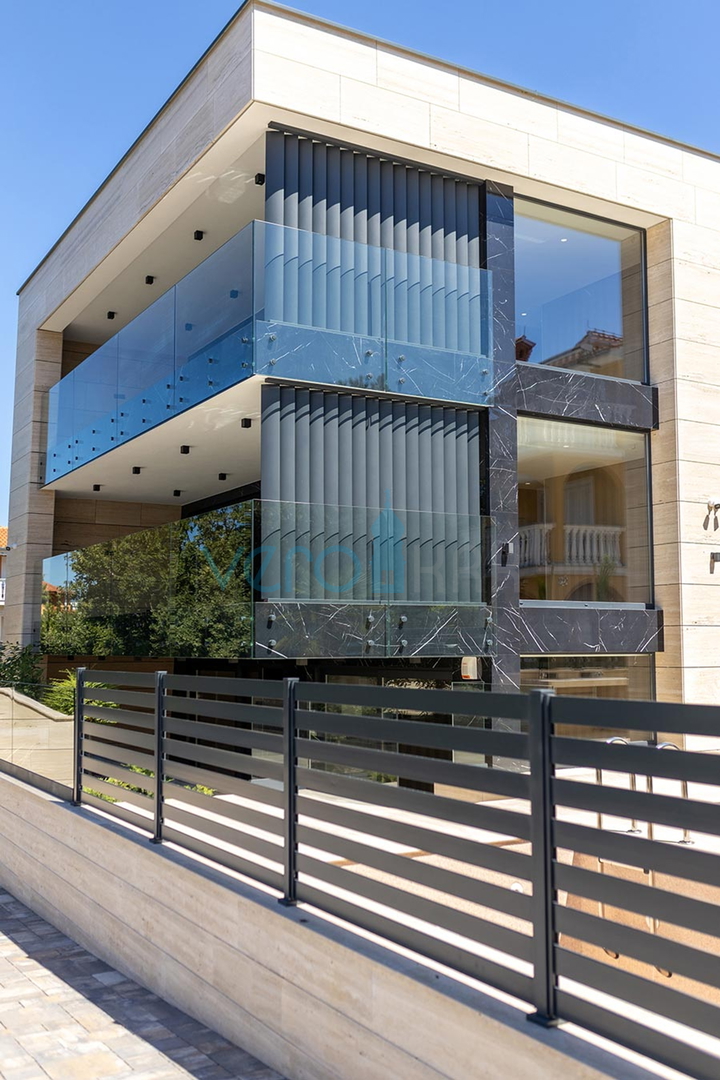 Malinska, luxury apartment with pool, view, garden, 80m to the sea, for sale