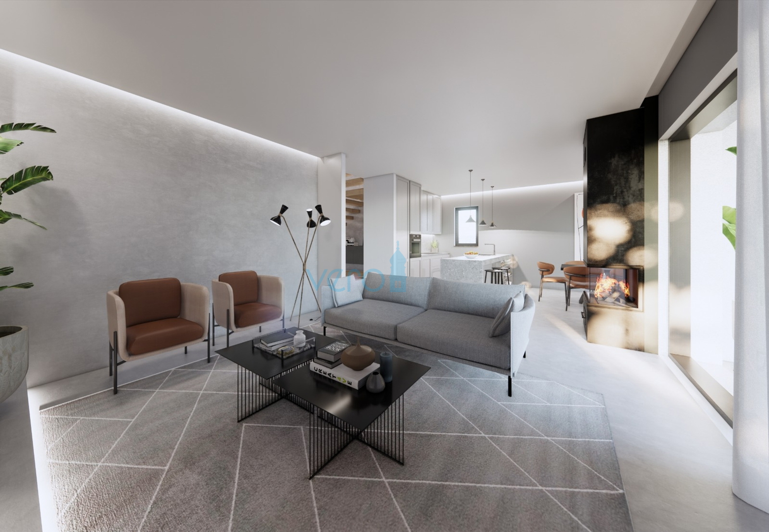 Vrbnik, luksuzna novogradnja s bazenom u mirnom okružju