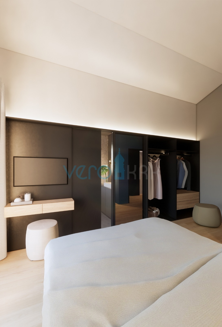 Vrbnik, luksuzna novogradnja s bazenom u mirnom okružju