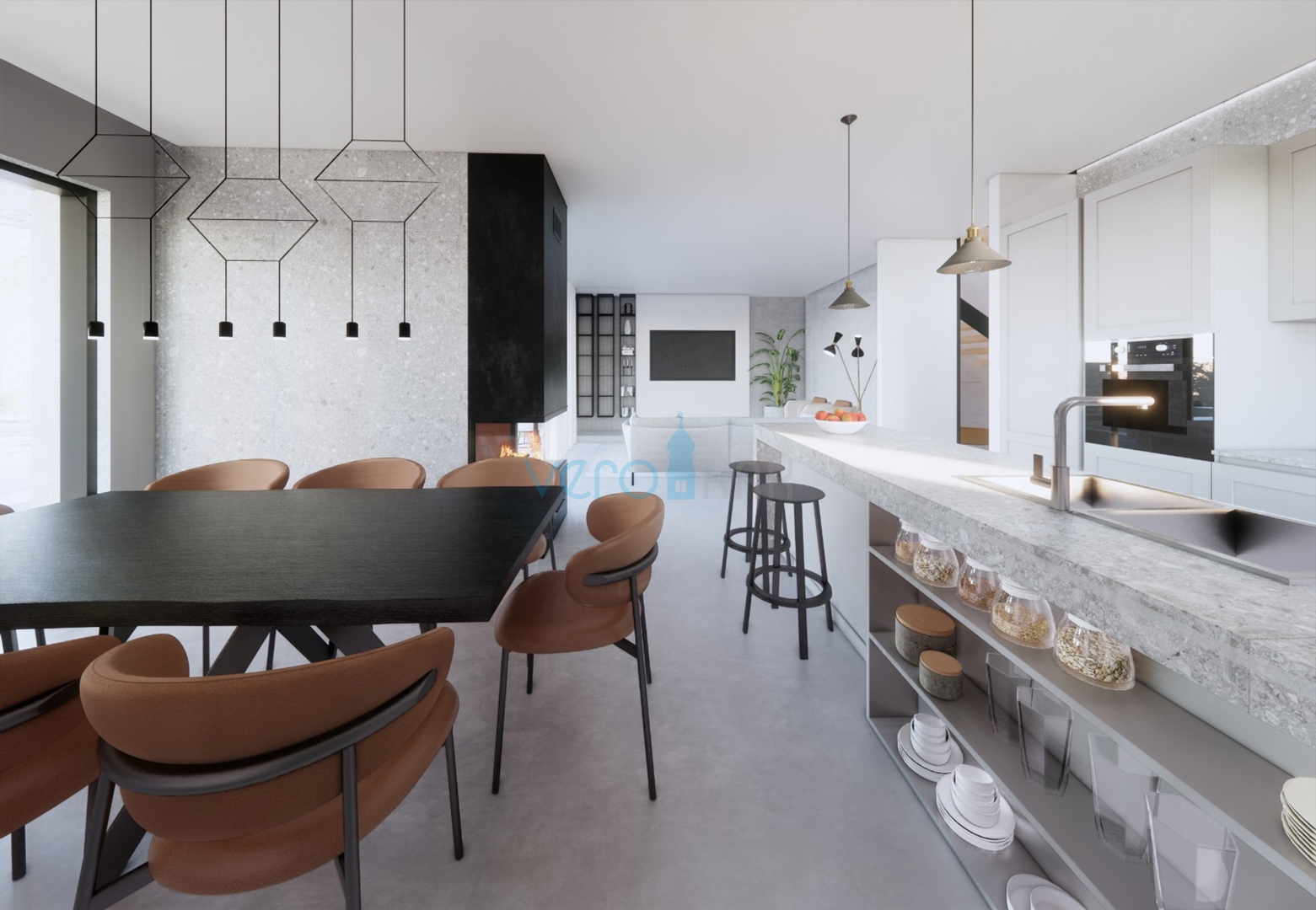 Vrbnik, luksuzna novogradnja s bazenom u mirnom okružju