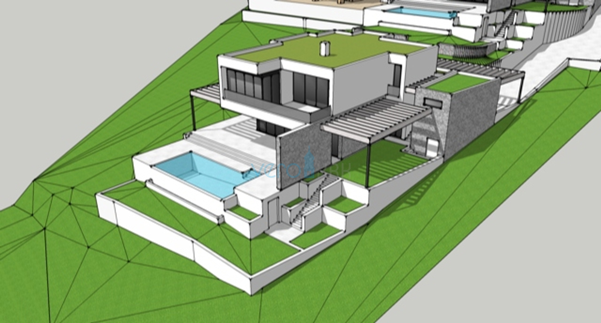 Crikvenica, Building land with a project and open sea view