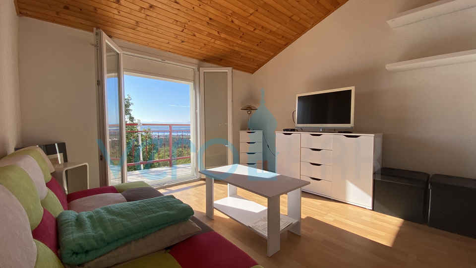 Crikvenica, Jadranovo, Apartment mit zwei Schlafzimmern, Wohnzimmer und offenem Meerblick!