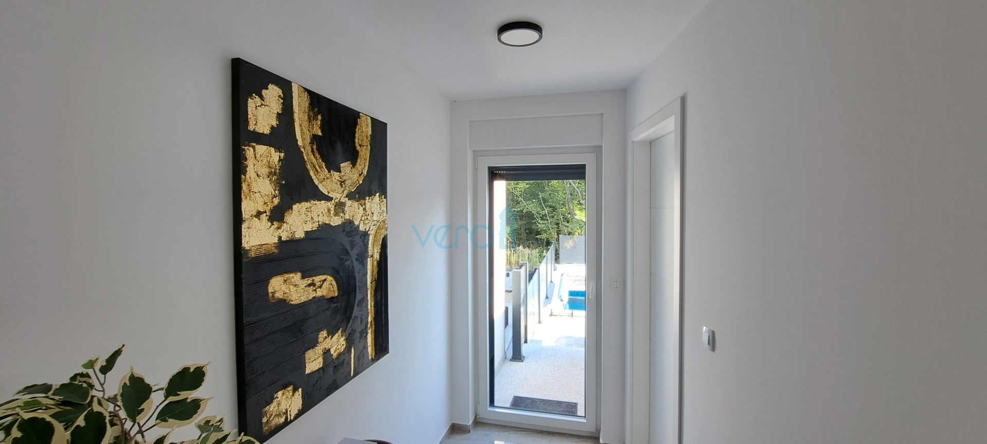 Malinska, okolica, luksuzan stan 88 m2 na katu novoizgrađene vile sa pogledom i bazenom, prodaja