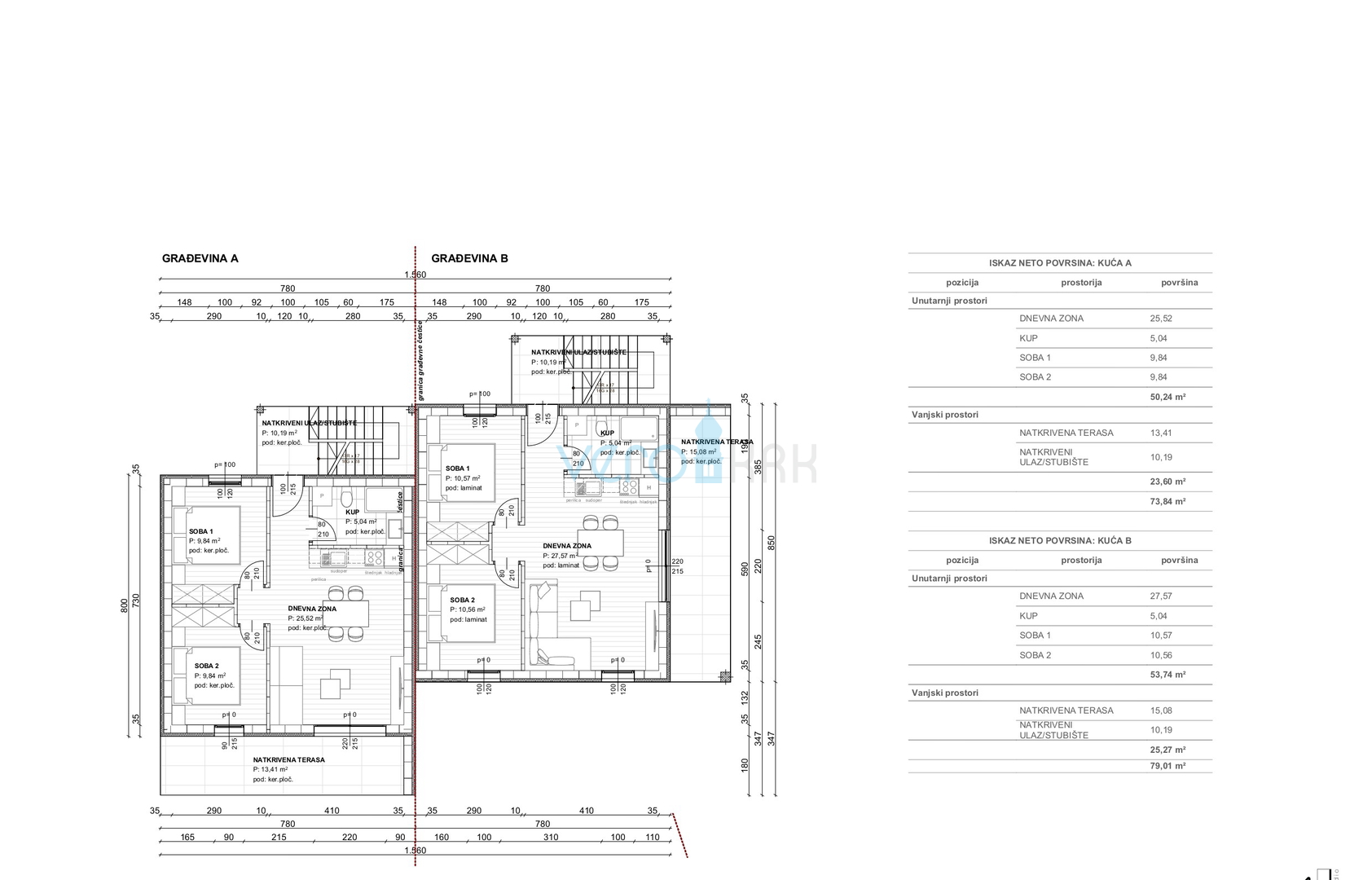 Uvala Soline, otok Krk, dvosoban stan na katu, pogled, novogradnja, prodaja