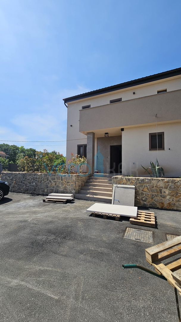 Krk Island, town of Krk, wider area, newly built semi-detached house with a swimming pool, yard, for sale