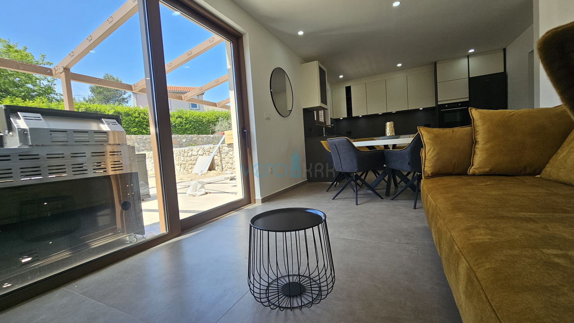 Krk Island, town of Krk, wider area, newly built semi-detached house with a swimming pool, yard, for sale