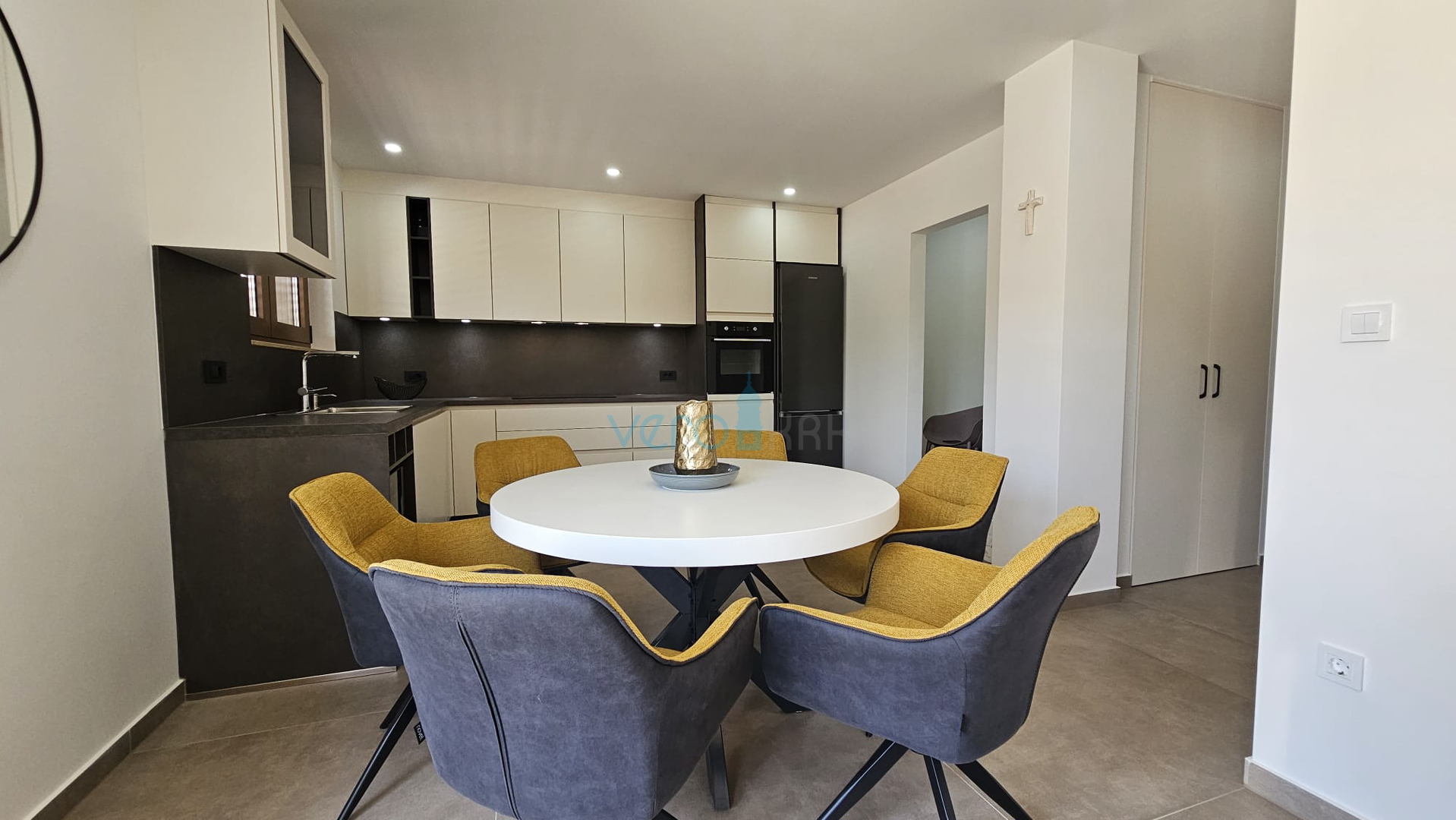 Krk Island, town of Krk, wider area, newly built semi-detached house with a swimming pool, yard, for sale