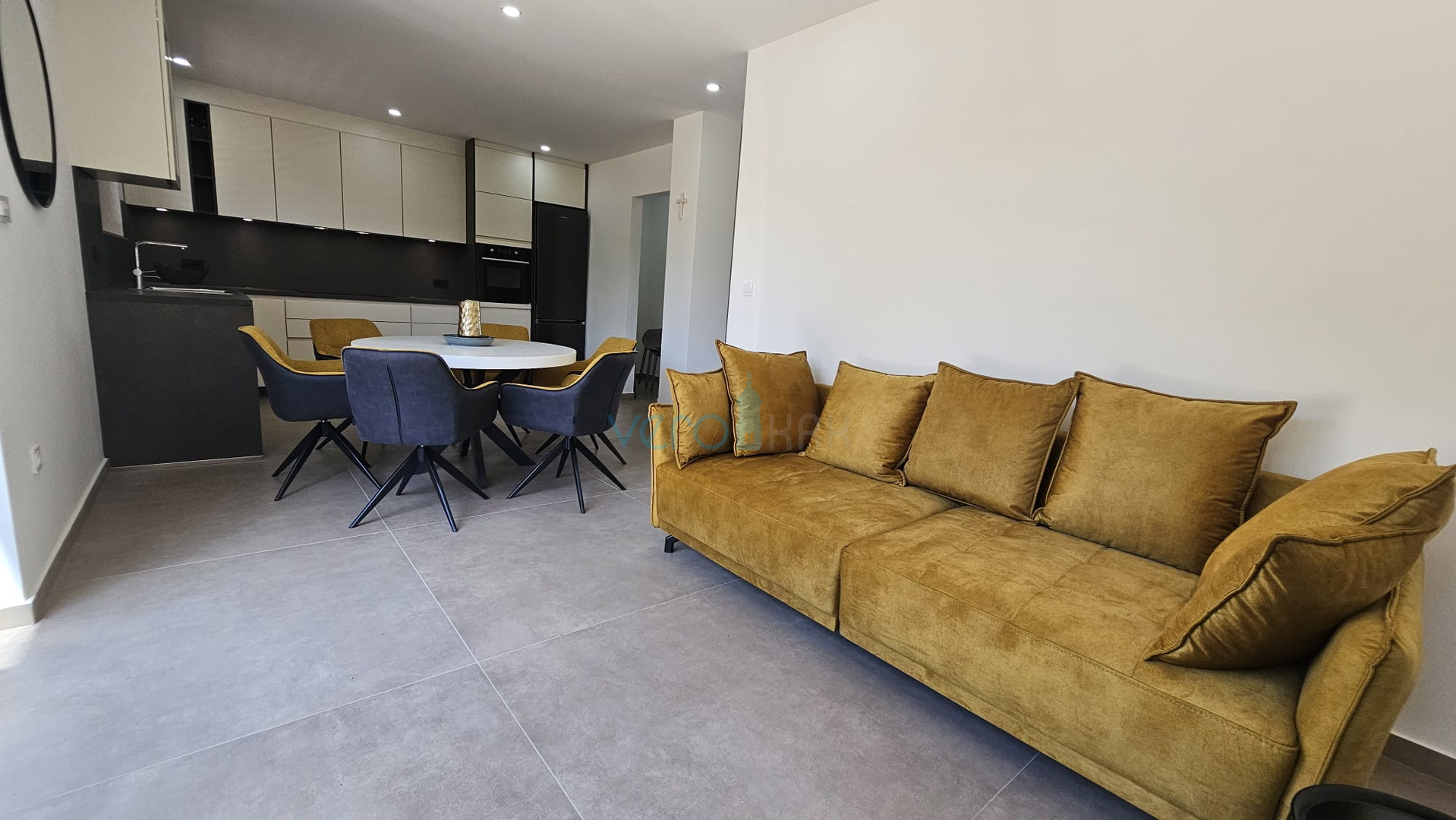 Krk Island, town of Krk, wider area, newly built semi-detached house with a swimming pool, yard, for sale