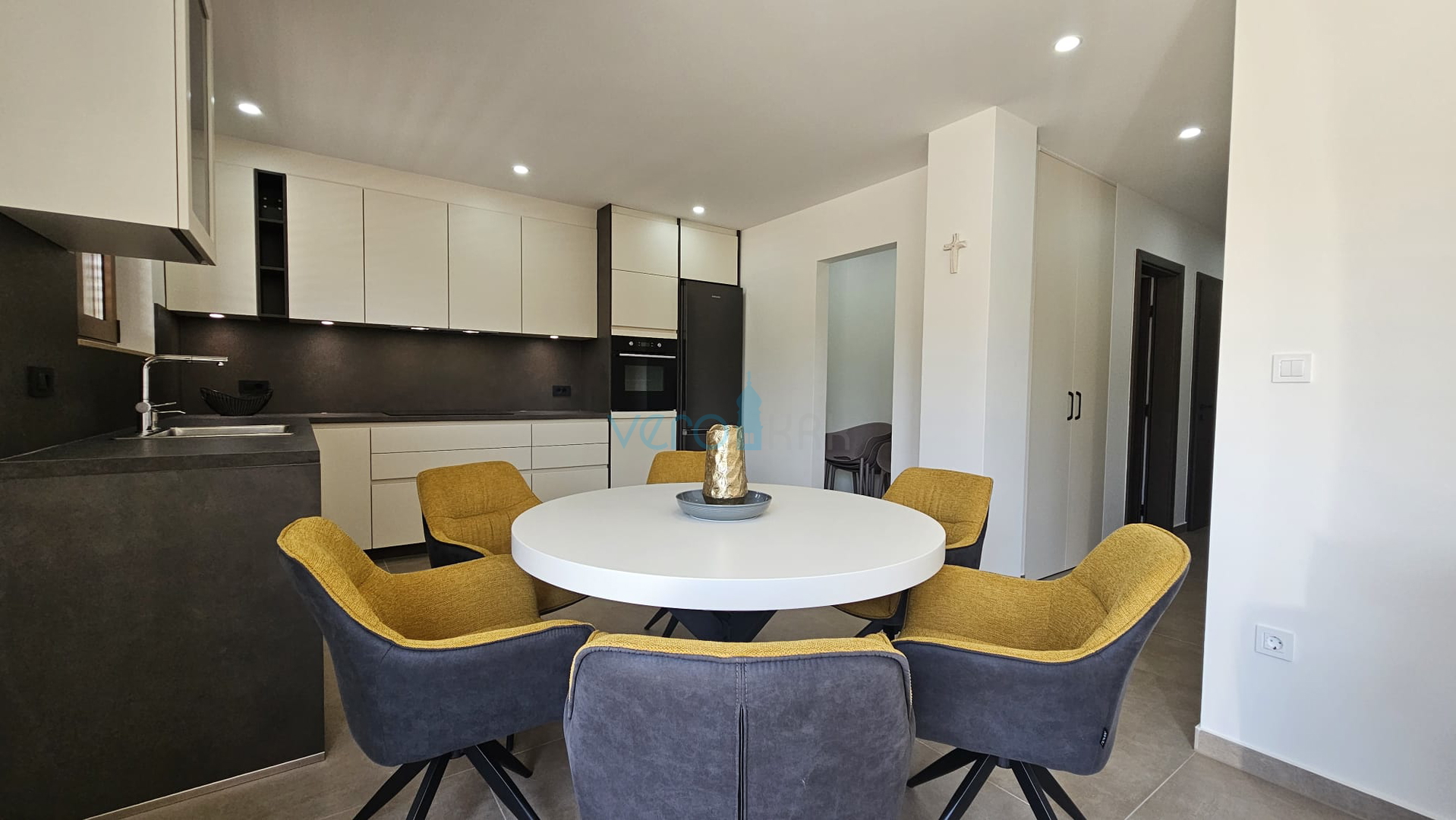 Krk Island, town of Krk, wider area, newly built semi-detached house with a swimming pool, yard, for sale