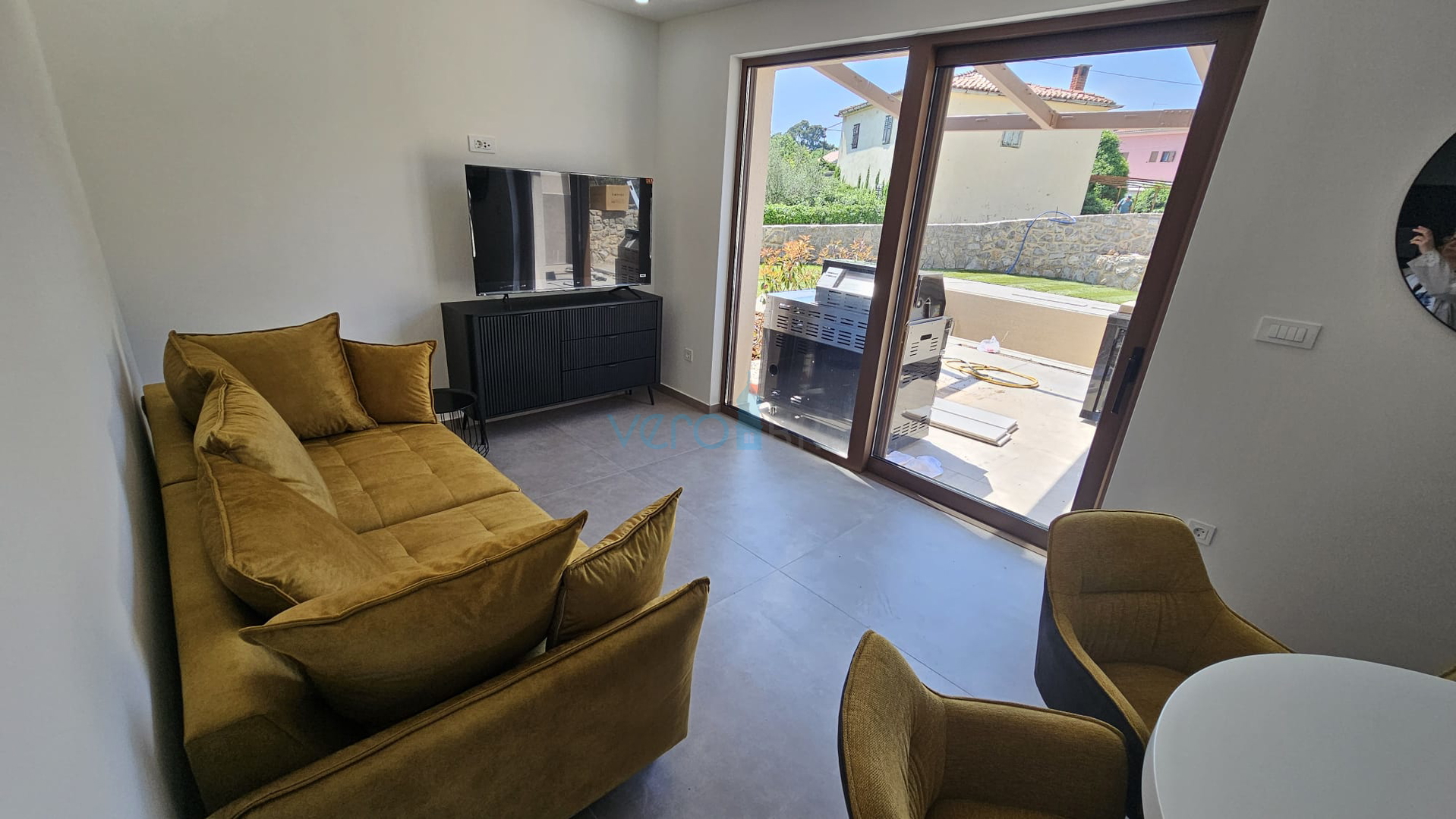 Krk Island, town of Krk, wider area, newly built semi-detached house with a swimming pool, yard, for sale