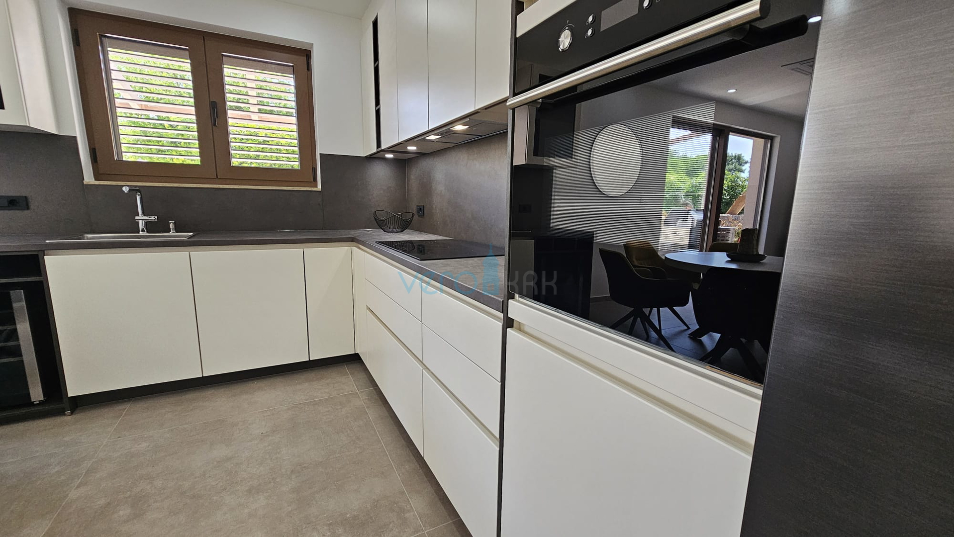 Krk Island, town of Krk, wider area, newly built semi-detached house with a swimming pool, yard, for sale