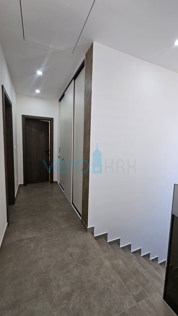 Krk Island, town of Krk, wider area, newly built semi-detached house with a swimming pool, yard, for sale