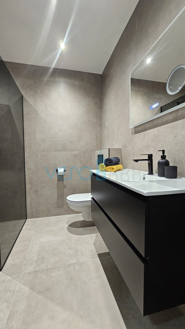 Krk Island, town of Krk, wider area, newly built semi-detached house with a swimming pool, yard, for sale