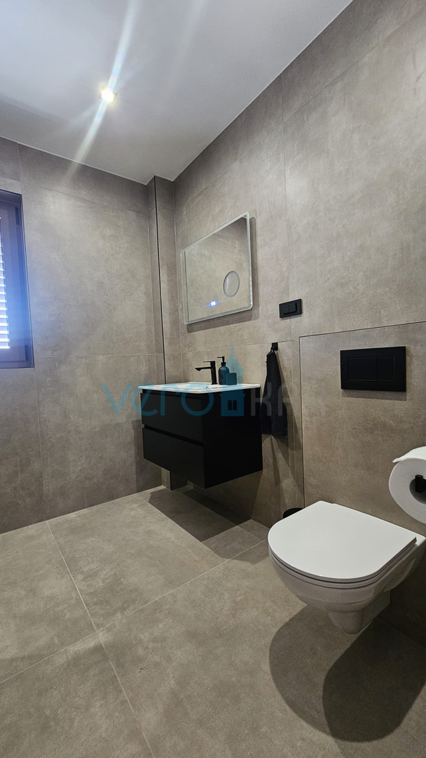 Krk Island, town of Krk, wider area, newly built semi-detached house with a swimming pool, yard, for sale