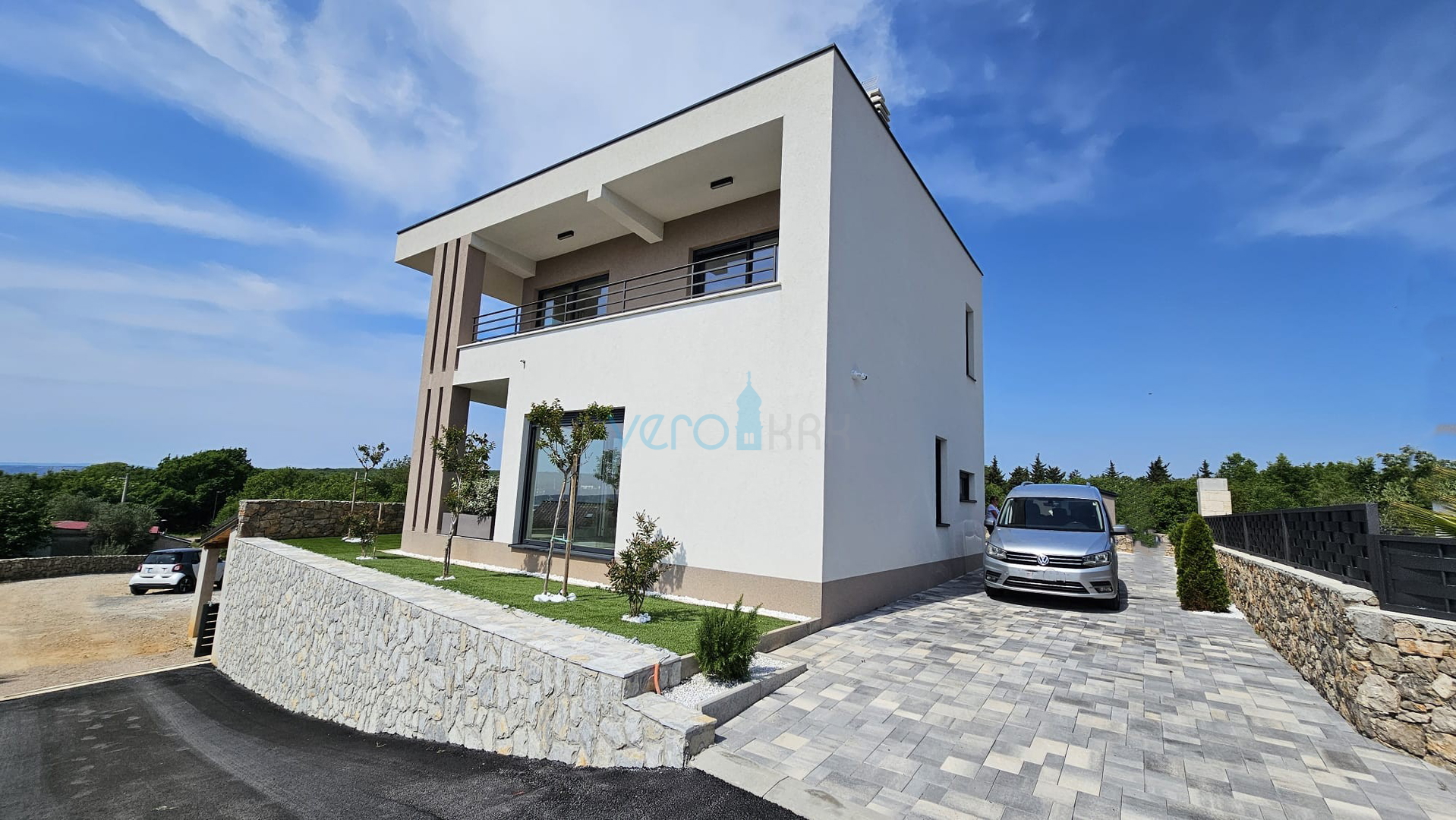 Krk Island, Krk town, surroundings, villa 200m2, swimming pool, open view, for sale