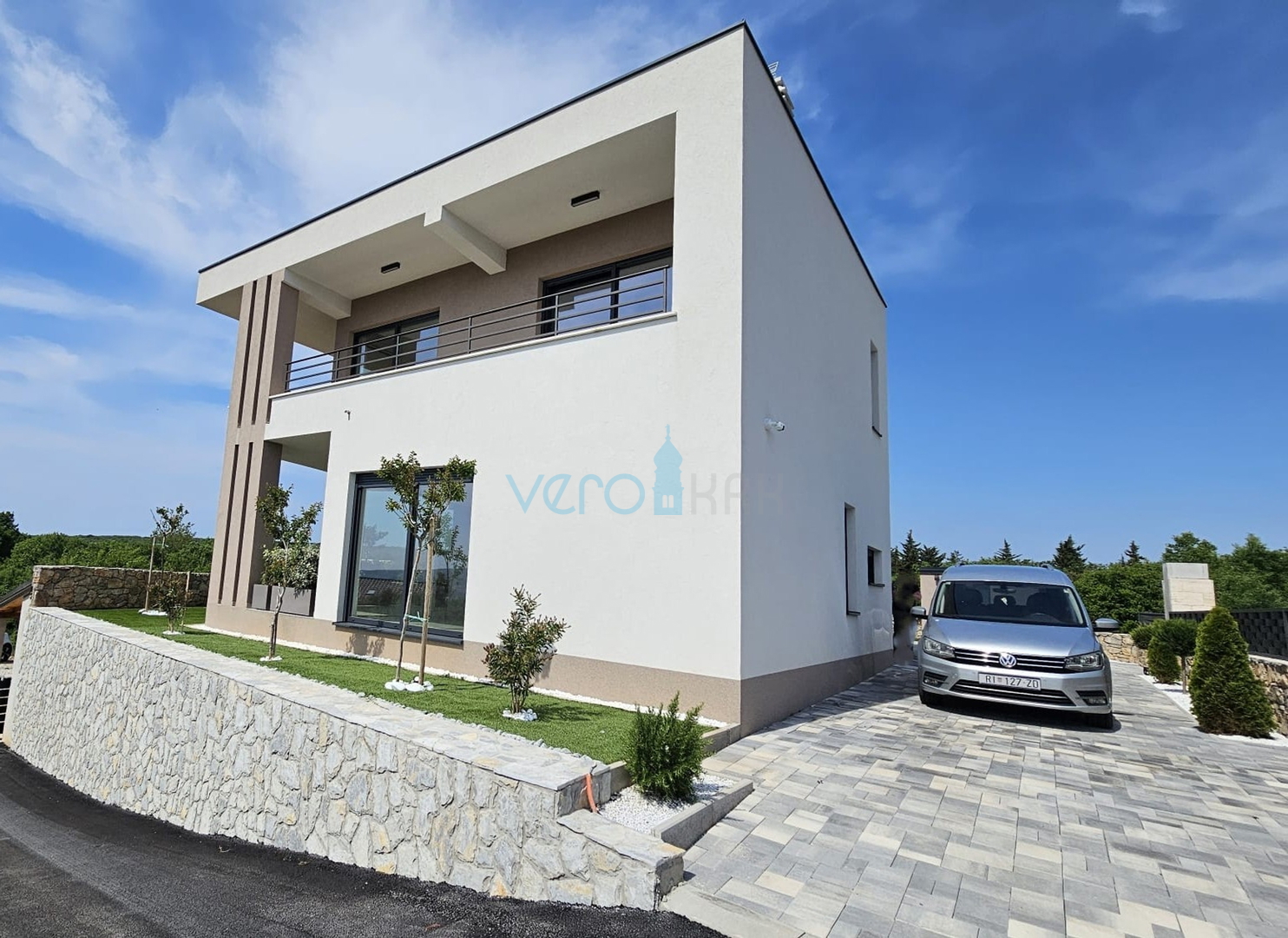 Krk Island, Krk town, surroundings, villa 200m2, swimming pool, open view, for sale