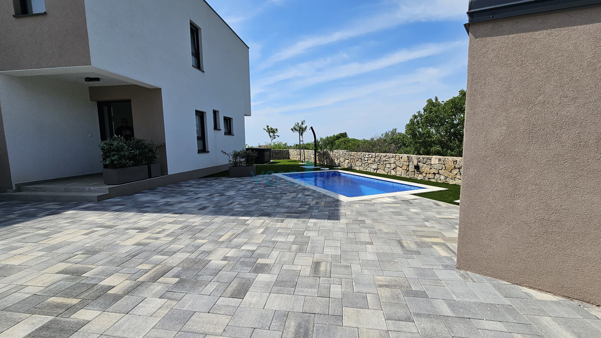 Krk Island, Krk town, surroundings, villa 200m2, swimming pool, open view, for sale