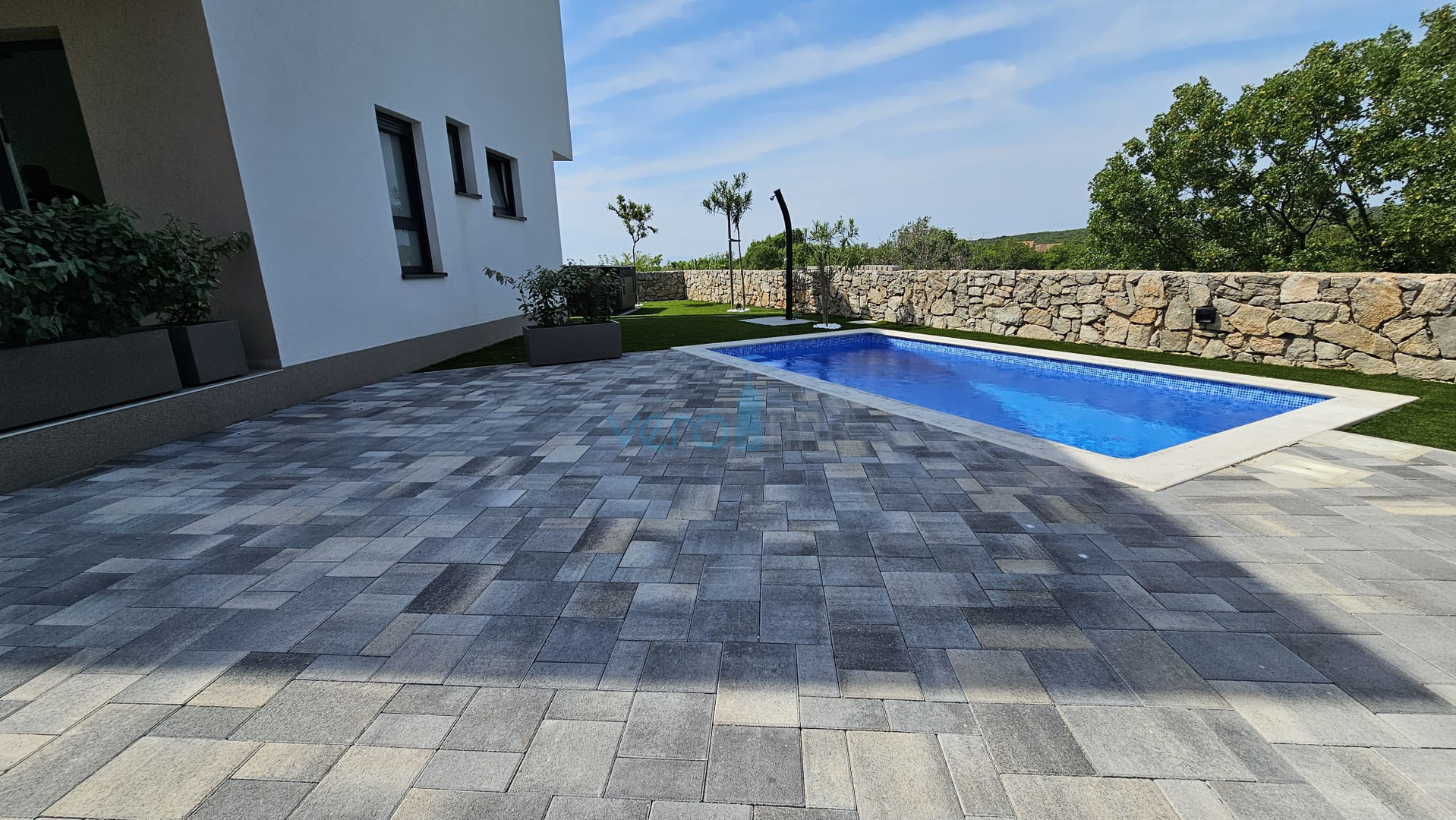 Krk Island, Krk town, surroundings, villa 200m2, swimming pool, open view, for sale