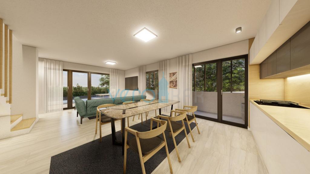 Malinska, otok Krk, nova dvojna kuća, pogled na more, prodaja