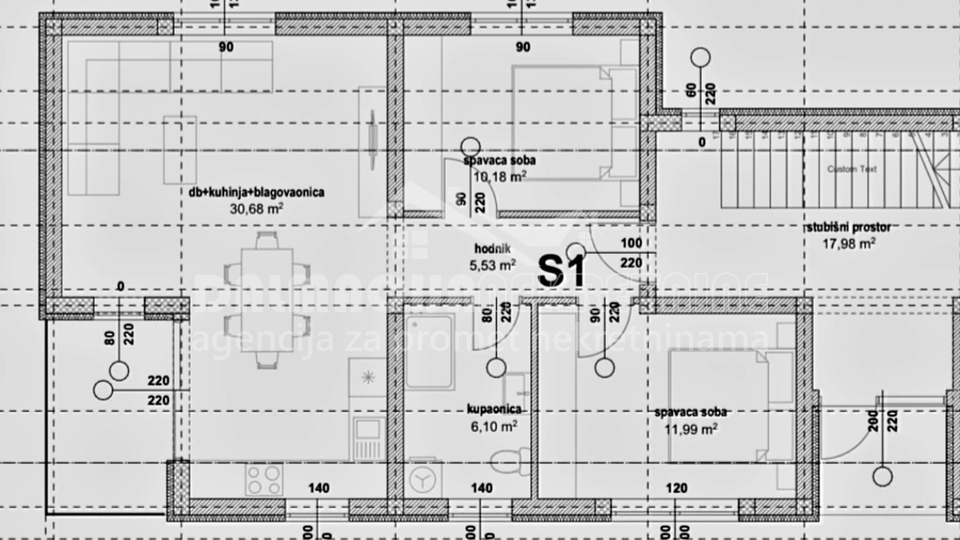 Privlaka kod Zadra, stan 85 m2, 250 m od mora