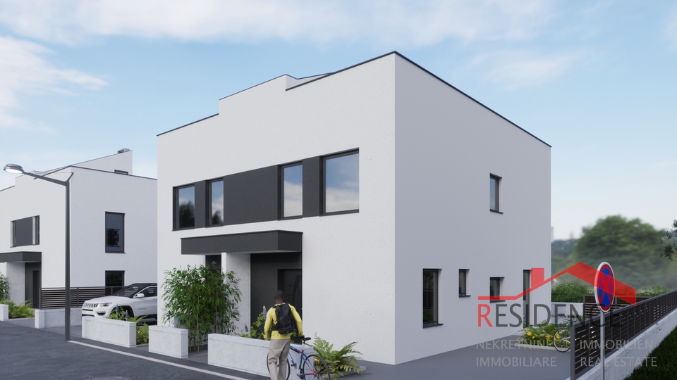 Peroj, new building, duplex house with pool, sea view